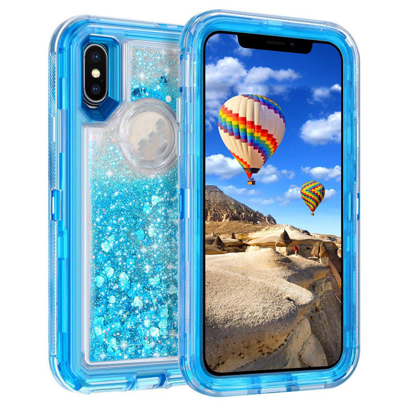 Quicksand Robot Back Clip Transparent Phone Case