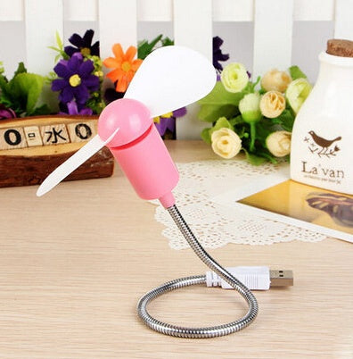 Mini USB flexible Fan Soft Leaf Twisted Desktop Small Fan