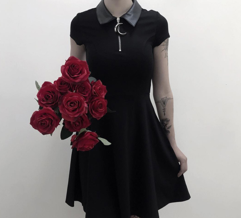 Shirt collar retro slim skirt