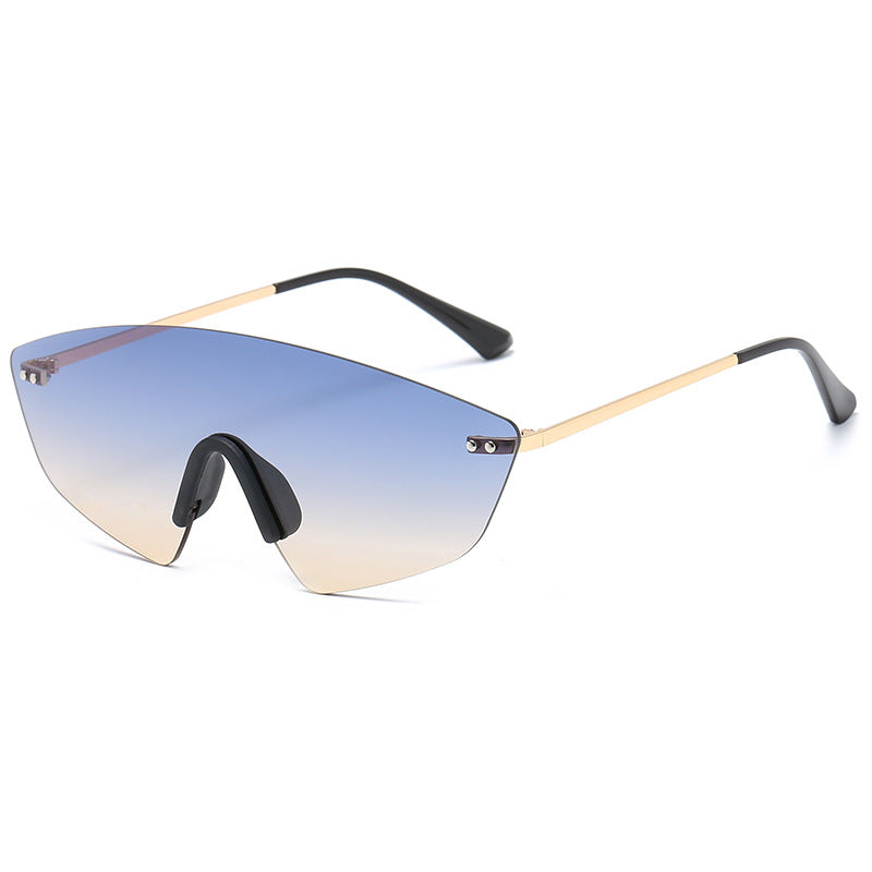 Retro Street Gradient Frameless Sunglasses