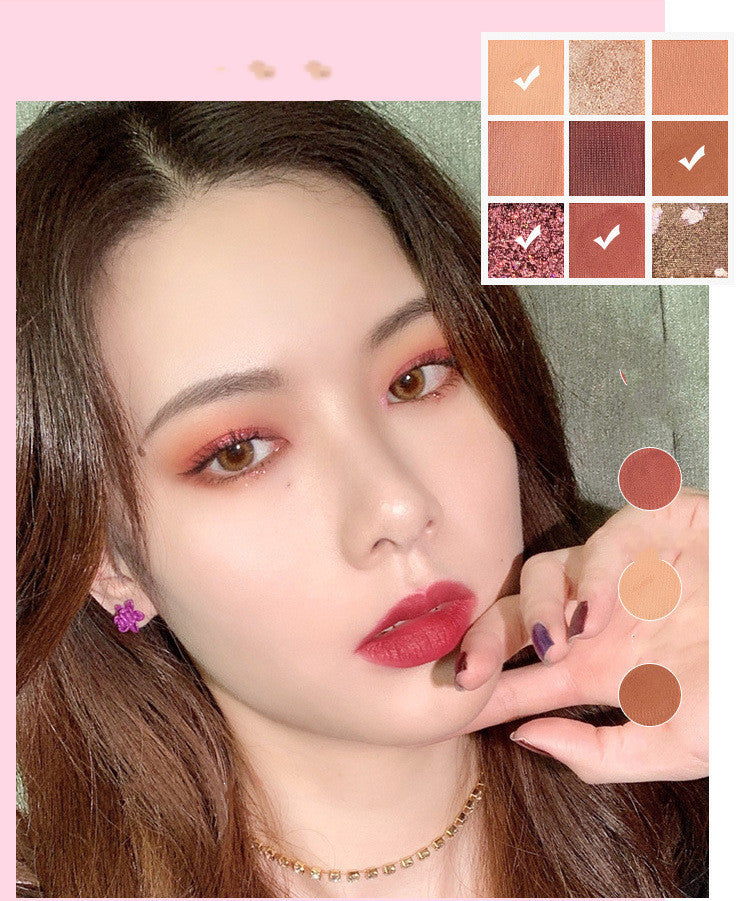 New Arrival Charming Eyeshadow Palette 9 Color Make up Palette Matte Shimmer Pigmented Eye Shadow Powder