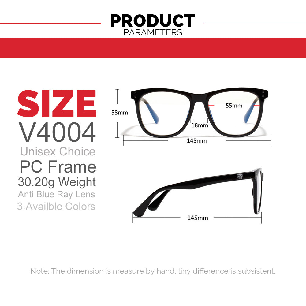 ¿Cansada de la luz del monitor , Te gusta la moda? Tenemos para ti Anti-blue light flat mirror black frame art glasses