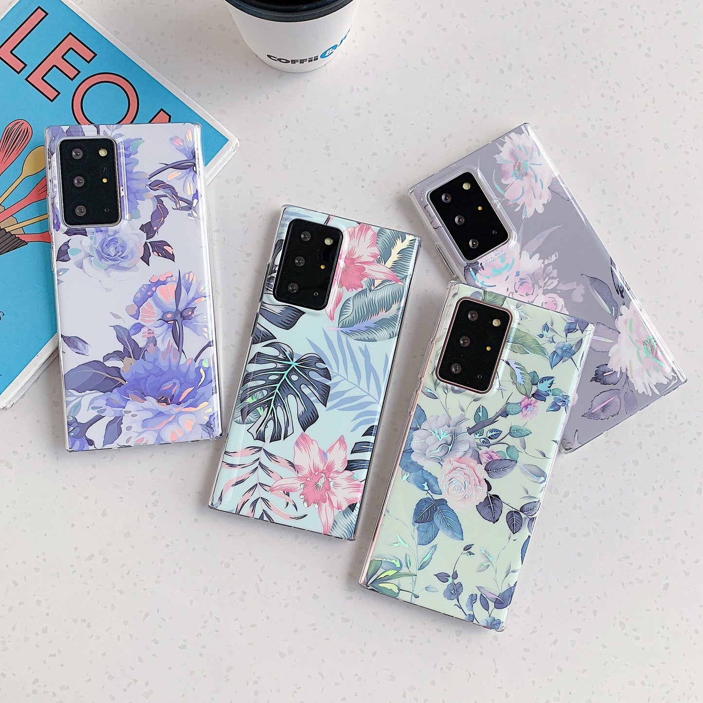 Electroplating Laser Flower Samsung Phone Case