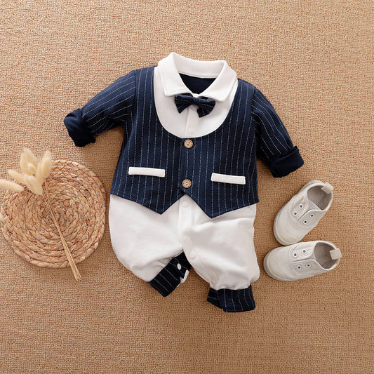 Hermoso Baby Fashion Jumpsuit Spring And Autumn Models Foreign Trade Gentleman