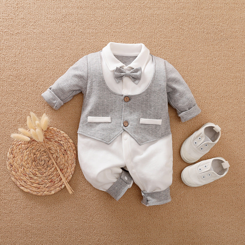 Hermoso Baby Fashion Jumpsuit Spring And Autumn Models Foreign Trade Gentleman