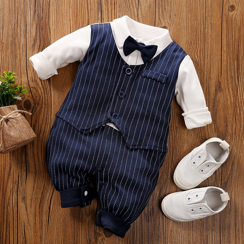 Hermoso Baby Fashion Jumpsuit Spring And Autumn Models Foreign Trade Gentleman