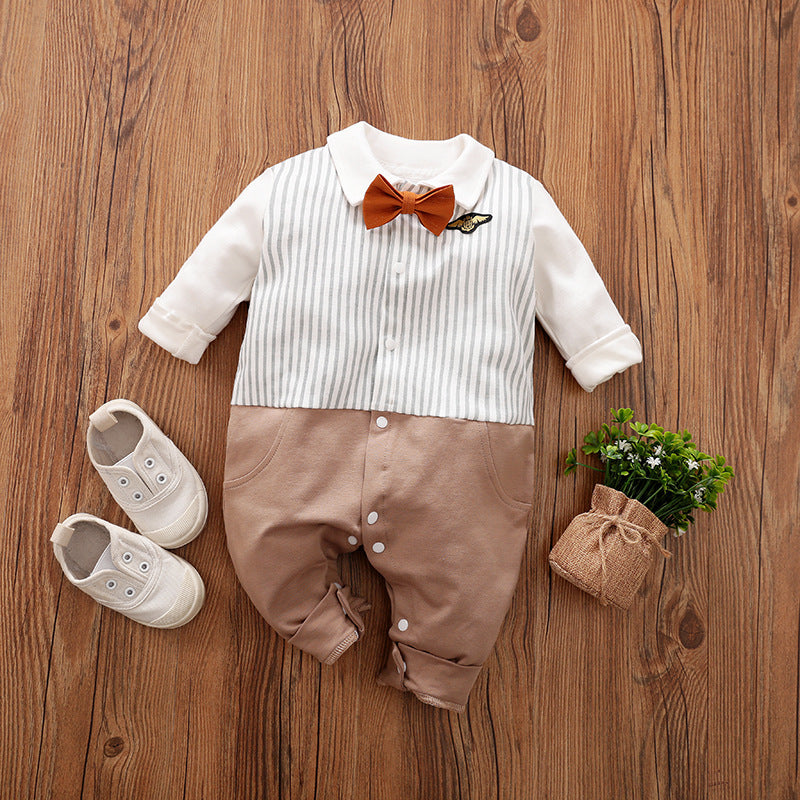 Hermoso Baby Fashion Jumpsuit Spring And Autumn Models Foreign Trade Gentleman