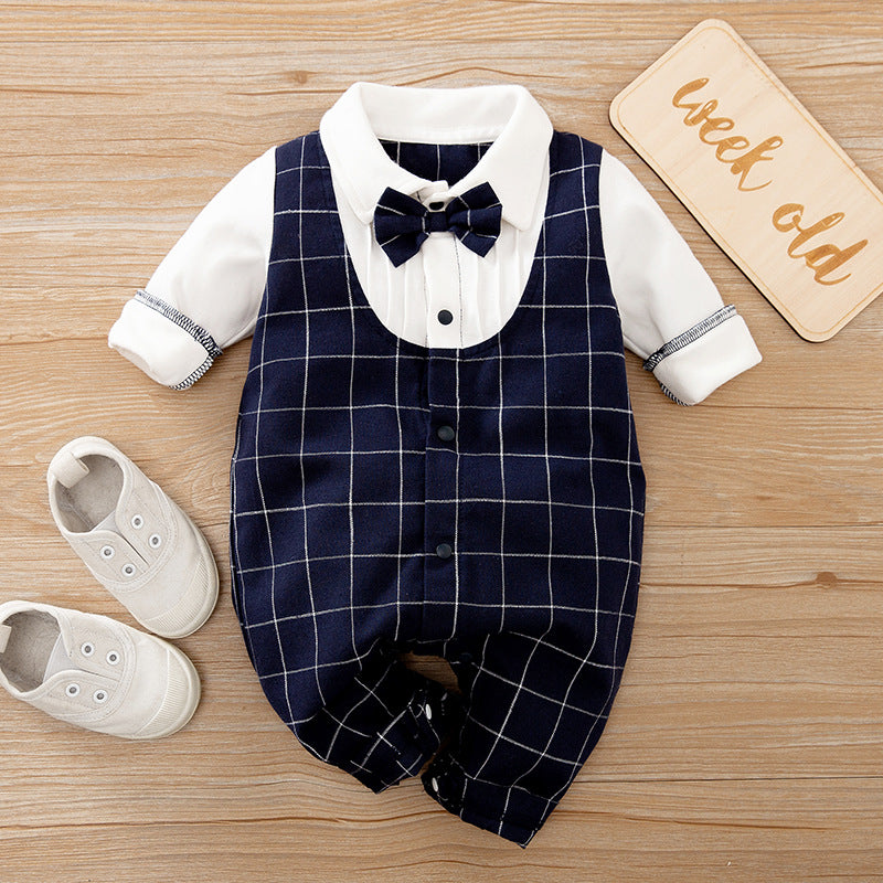 Hermoso Baby Fashion Jumpsuit Spring And Autumn Models Foreign Trade Gentleman