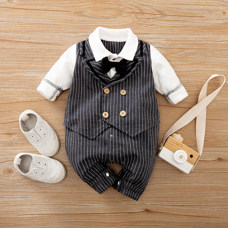 Hermoso Baby Fashion Jumpsuit Spring And Autumn Models Foreign Trade Gentleman