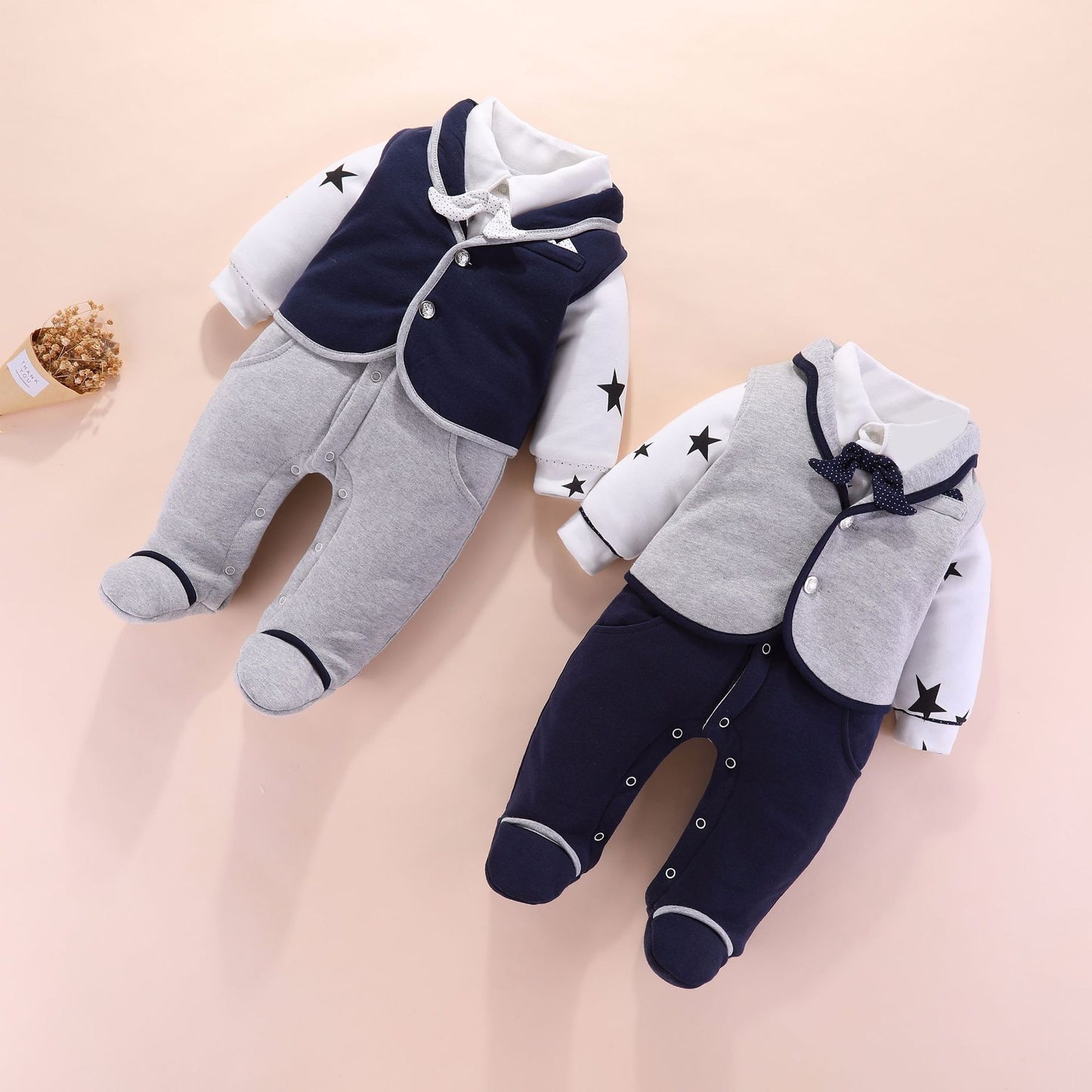 Bello conjunto para Baby boy gentleman romper