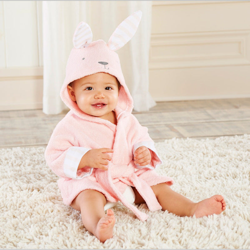 Hermosa Bata para bebe - Baby Bath Towels Baby Bathrobes Cotton Children's Bathrobes Baby Hooded