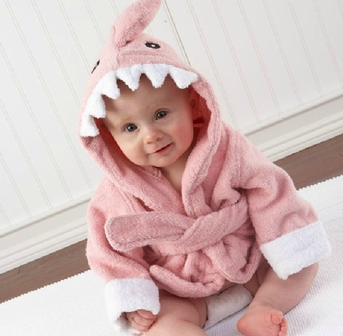 Hermosa Bata para bebe - Baby Bath Towels Baby Bathrobes Cotton Children's Bathrobes Baby Hooded