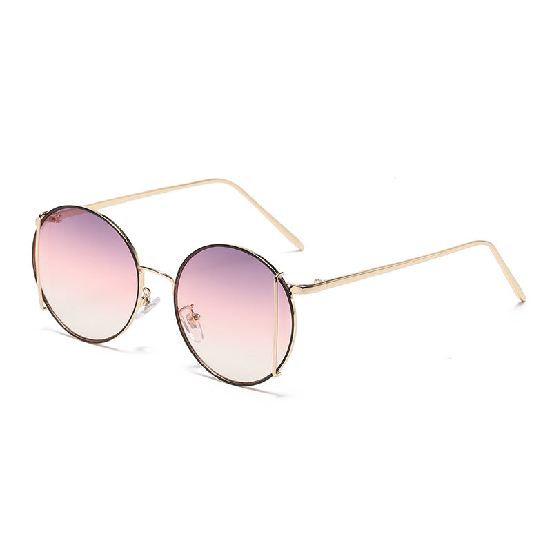 Women's Creative Personality Round Metal Sunglasses