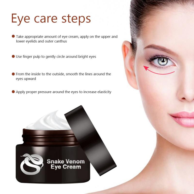 Snake Venom Eye Cream Dark Circle Eyes Bags Eye Care Essential Cream Anti-Aging Anti-Puffiness Moisturizing Eye Mask