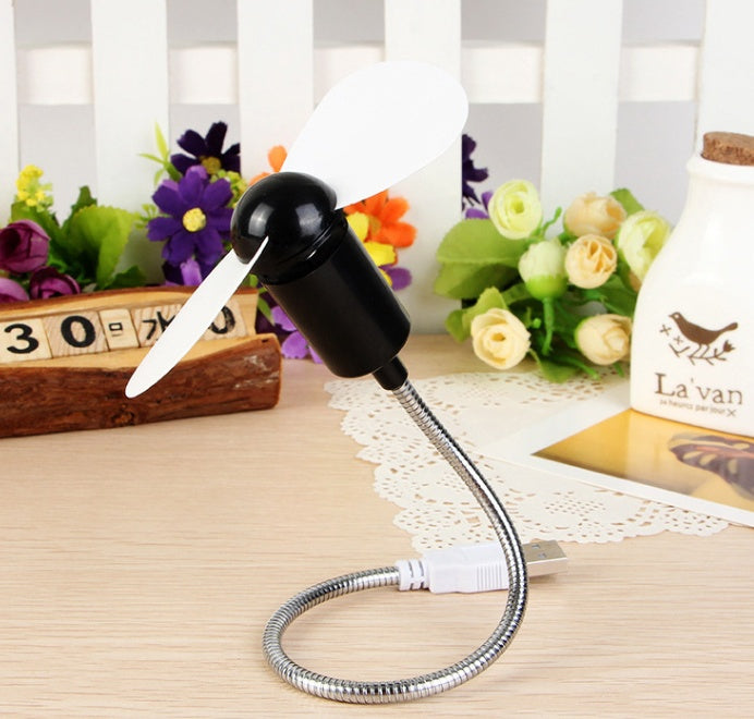 Mini USB flexible Fan Soft Leaf Twisted Desktop Small Fan