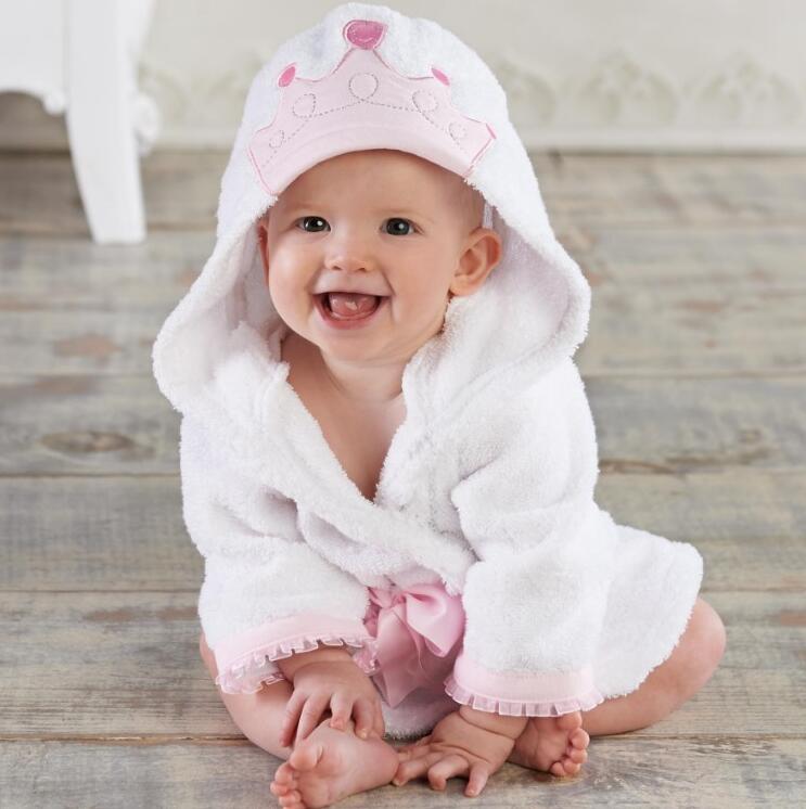 Hermosa Bata para bebe - Baby Bath Towels Baby Bathrobes Cotton Children's Bathrobes Baby Hooded