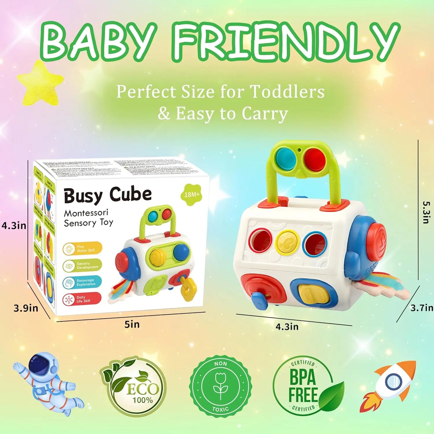 9 en 1 Cubo para bebe Juguete Montessori