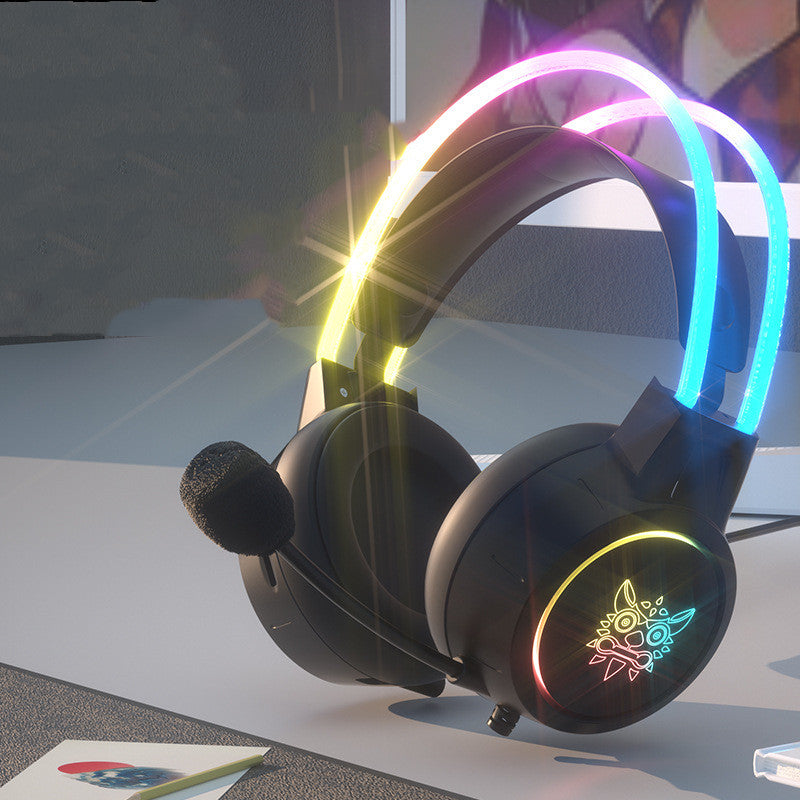 Auriculares con cable, emisores de luz, para juegos