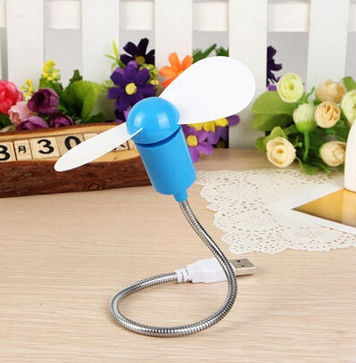 Mini USB flexible Fan Soft Leaf Twisted Desktop Small Fan