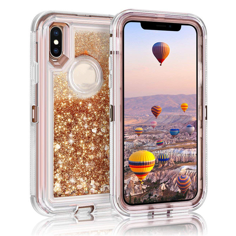 Quicksand Robot Back Clip Transparent Phone Case