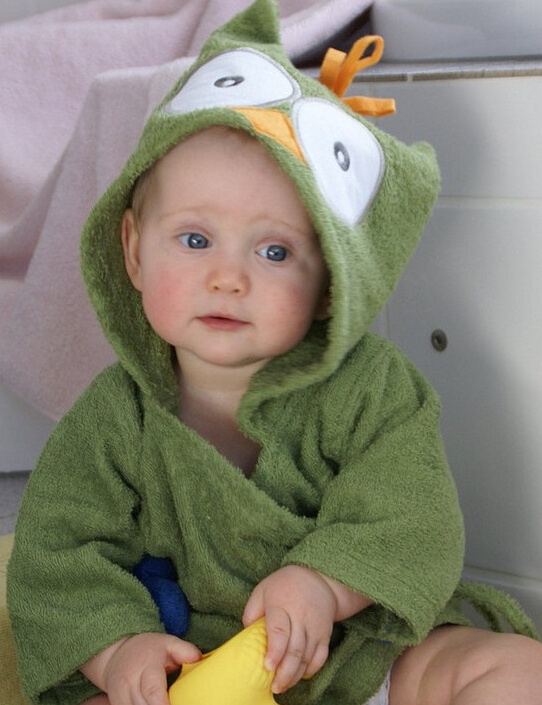 Hermosa Bata para bebe - Baby Bath Towels Baby Bathrobes Cotton Children's Bathrobes Baby Hooded