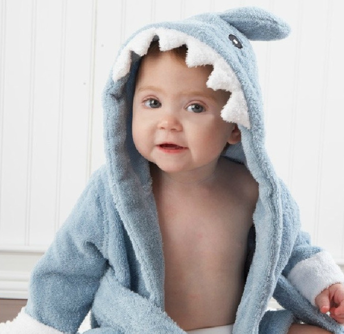 Hermosa Bata para bebe - Baby Bath Towels Baby Bathrobes Cotton Children's Bathrobes Baby Hooded