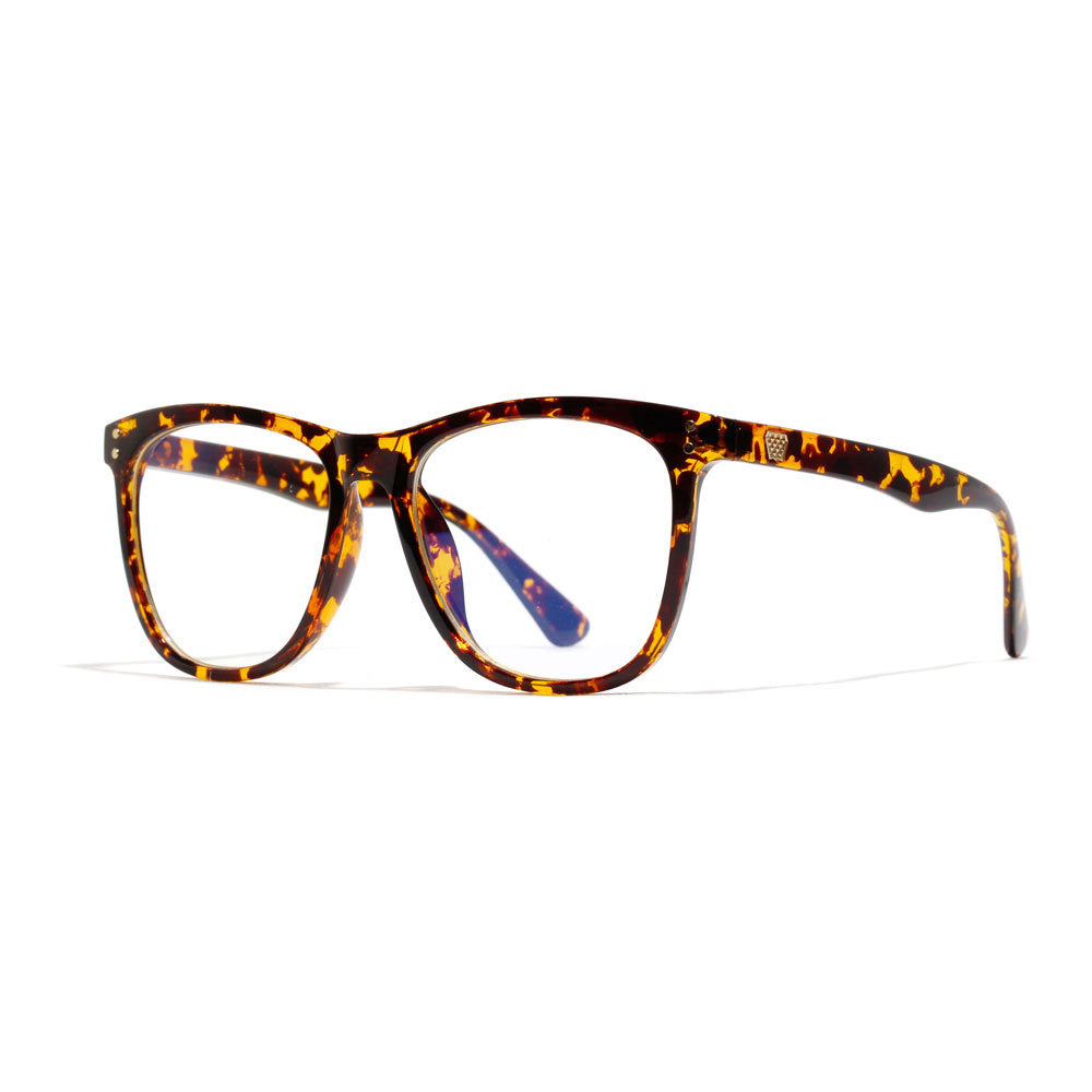 ¿Cansada de la luz del monitor , Te gusta la moda? Tenemos para ti Anti-blue light flat mirror black frame art glasses