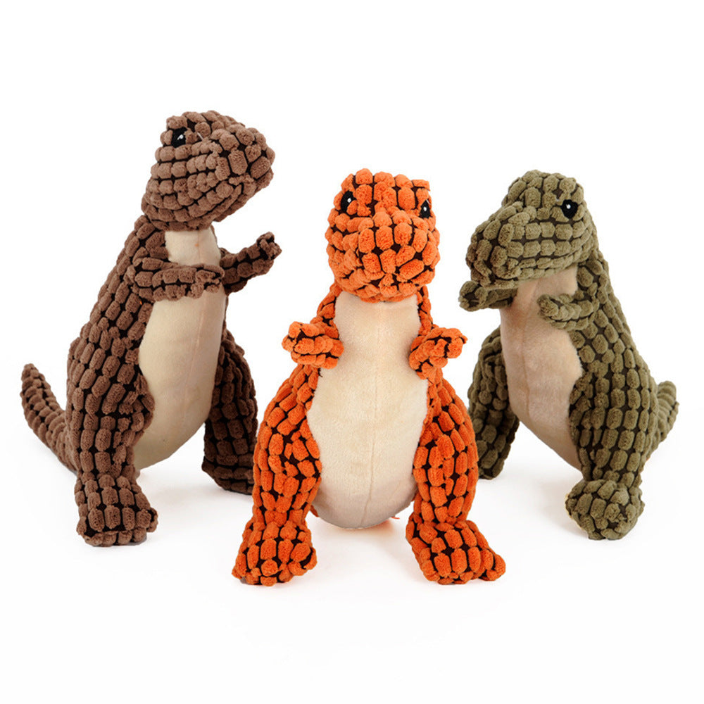 Juguete para mascota de Dinosaurio - Dinosaur Pet Toys Giant Dogs Pets Interactive Dog Toys For Large Dogs Chew Toys Chihuahua Plush Stuffing Squeakers