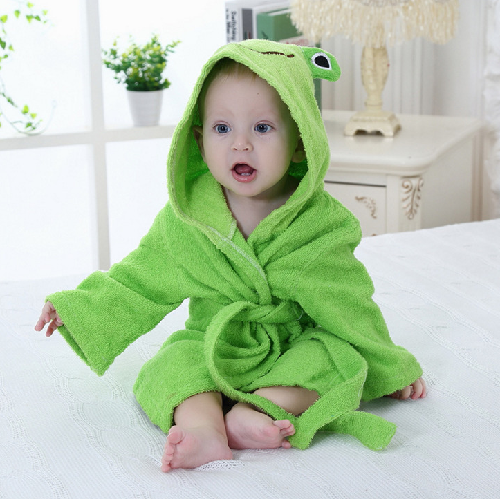 Hermosa Bata para bebe - Baby Bath Towels Baby Bathrobes Cotton Children's Bathrobes Baby Hooded