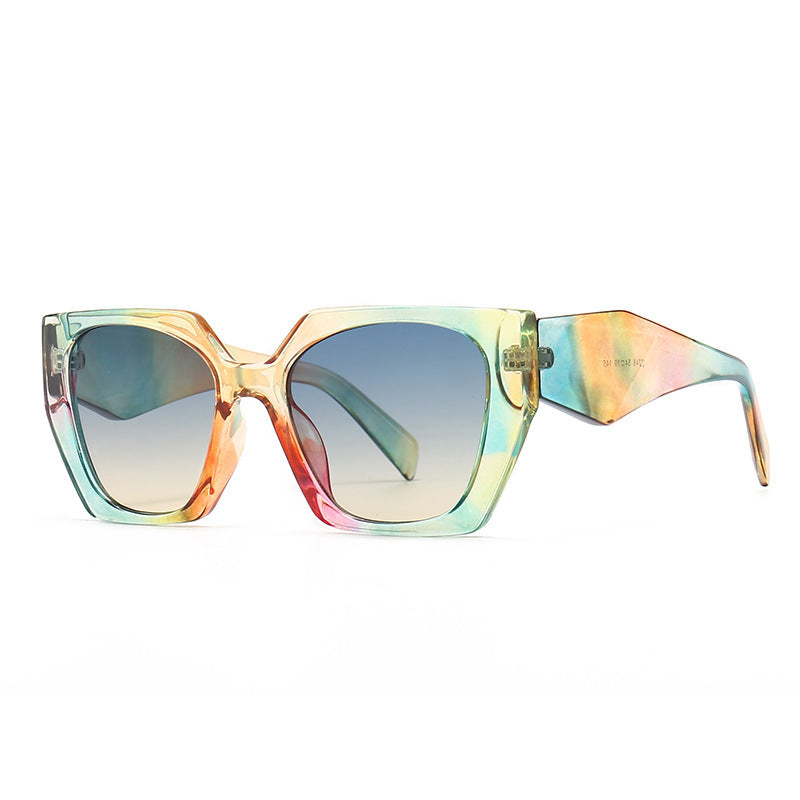 Polygonal Color Matching  Sunglasses Uv400 Retro