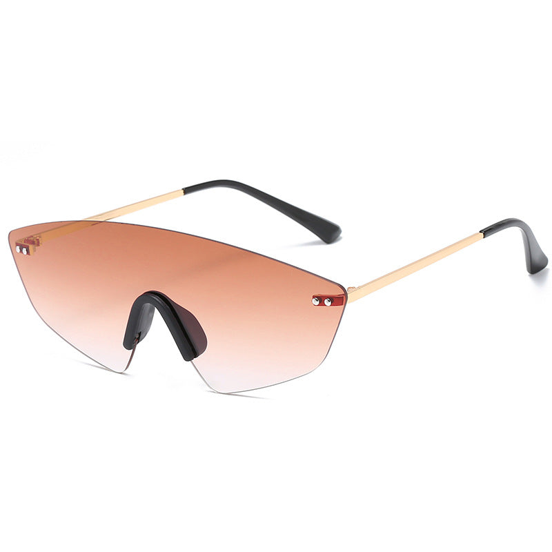 Retro Street Gradient Frameless Sunglasses