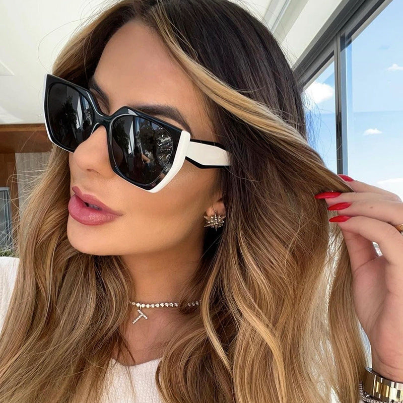 Polygonal Color Matching  Sunglasses Uv400 Retro