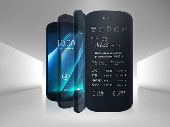 YotaPhone 2 teléfonos inteligentes ruso de doble pantalla con pantalla de tinta 4G