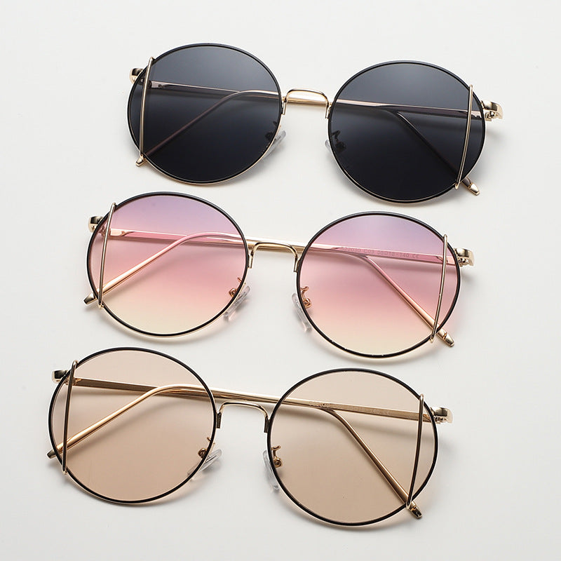 Women's Creative Personality Round Metal Sunglasses