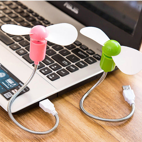 Mini USB flexible Fan Soft Leaf Twisted Desktop Small Fan