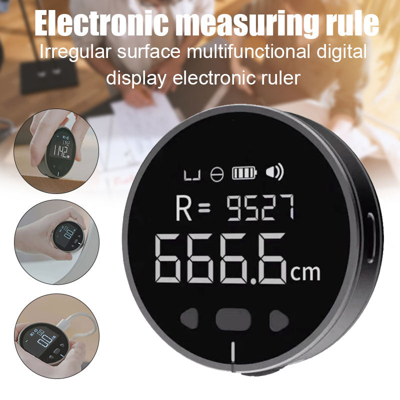 Instrumento de medición de medición electrónica Cinta métrica LCD digital de alta definición Herramienta de regla de medición electrónica de alta precisión