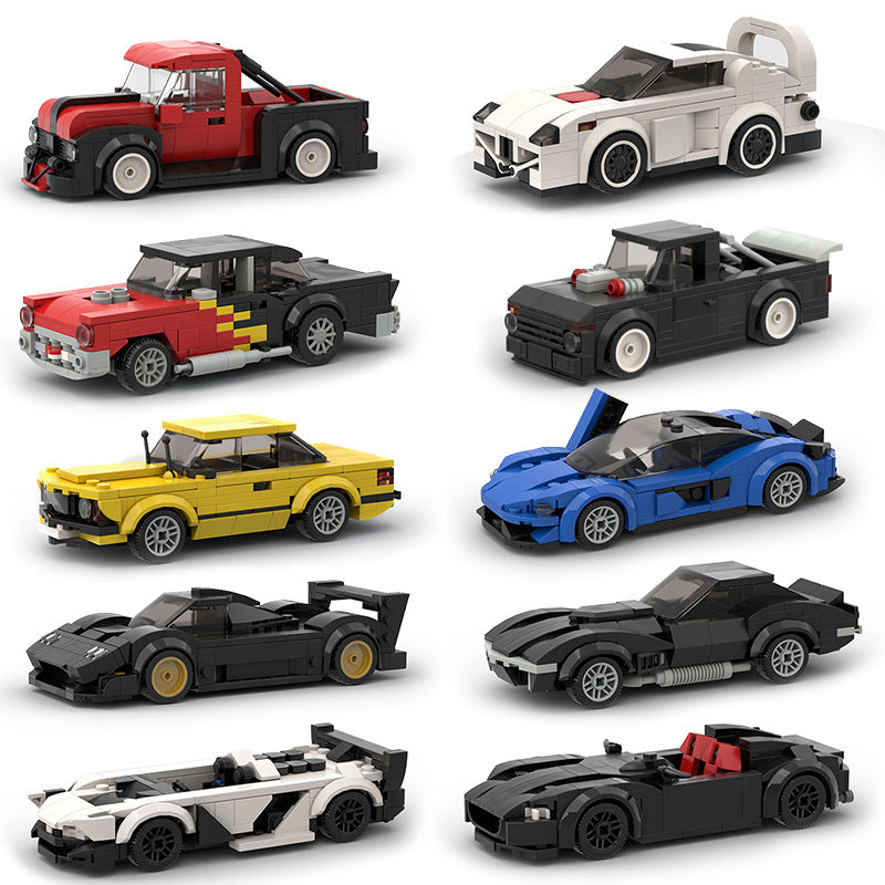 Carritos Deportivos de Juguete Children's Toys Car Model Sports Car And Small Particle Building Blocks MOC Educational Toys