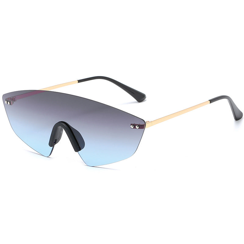 Retro Street Gradient Frameless Sunglasses