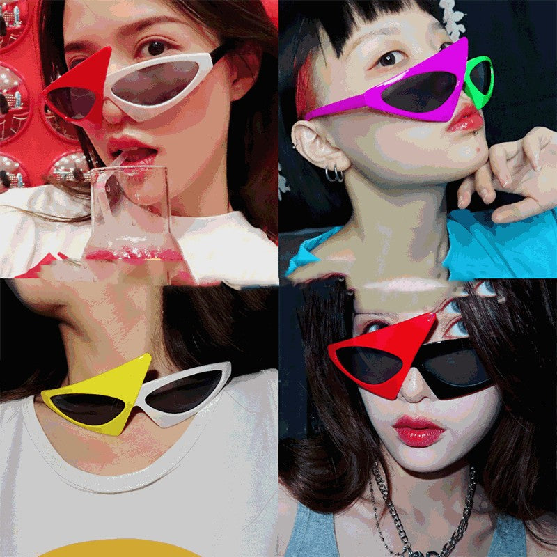 Hip Hop Fashion Sunglasses Bar Triangle Bounce Glasses