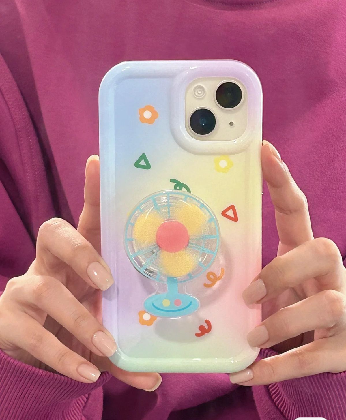 Creative Fan Holder Phone Case Originality