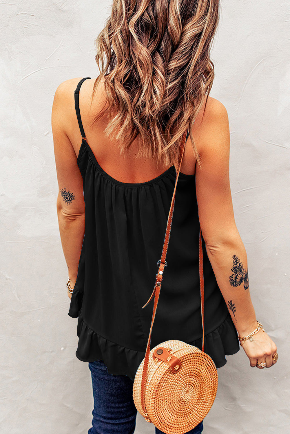 New Women's Ruffled Suspenders Sleeveless Vest Women