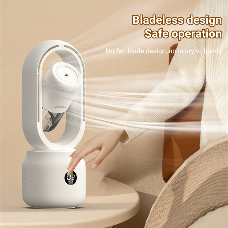 Refrescate, Ventilador para este verano Water Cooled Spray Mist Electric Fan USB Rechargeable Portable Wireless Air Humidifier