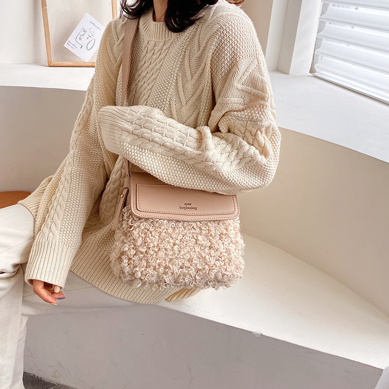 Small Square Bag Solid Color Messenger Fashion One Shoulder