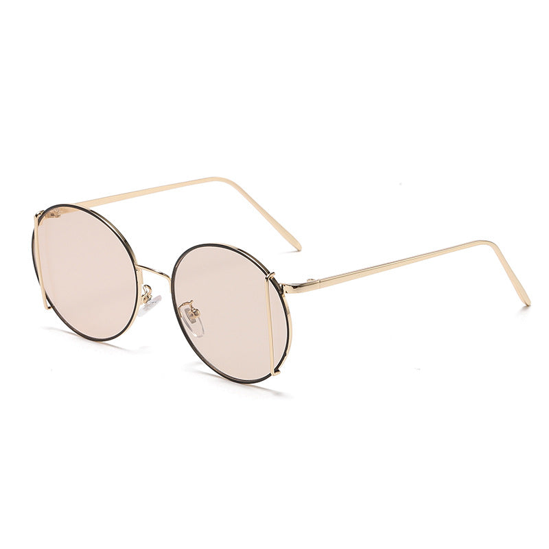 Women's Creative Personality Round Metal Sunglasses