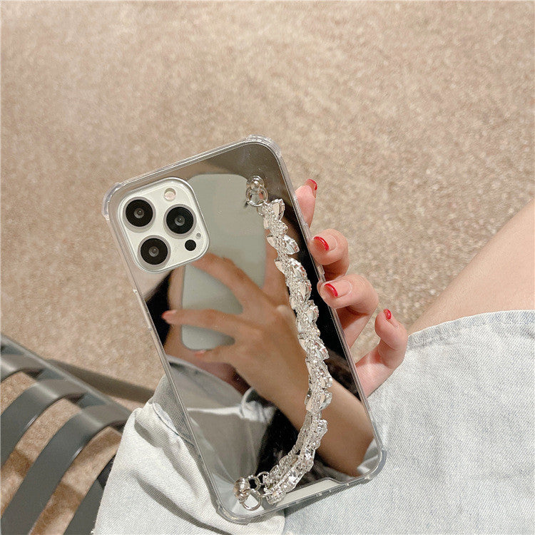 Rhinestone Mirror Chain All-Inclusive Phone Case