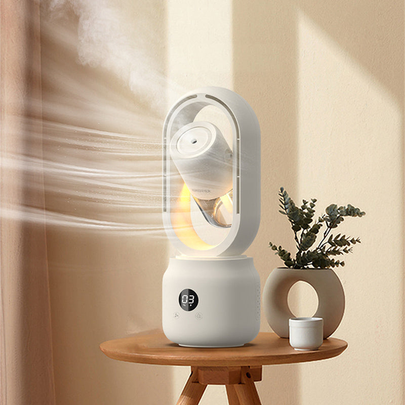 Refrescate, Ventilador para este verano Water Cooled Spray Mist Electric Fan USB Rechargeable Portable Wireless Air Humidifier