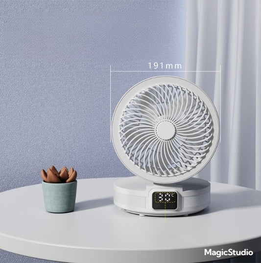 Ventilador Portátil, llévalo a donde sea .Fan Wall Mounted Small Folding Portable Air Cooler Rechargeable Table Fan For Home Office