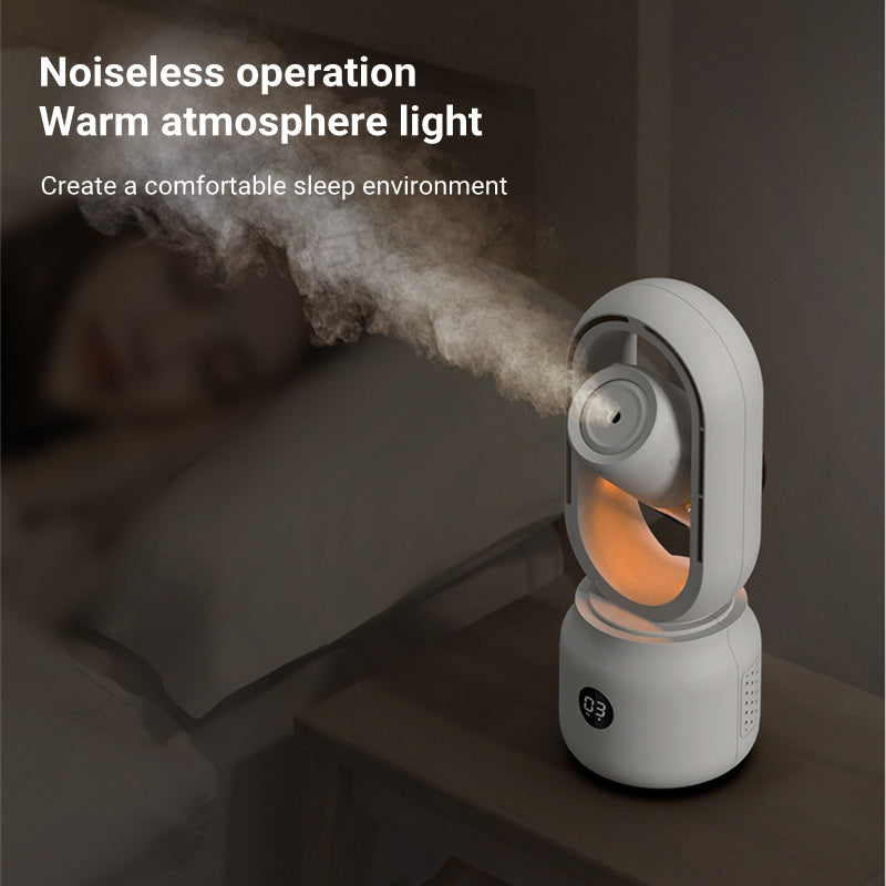 Refrescate, Ventilador para este verano Water Cooled Spray Mist Electric Fan USB Rechargeable Portable Wireless Air Humidifier