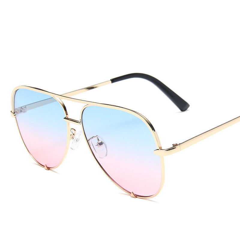 Colorful Ocean Film Sunglasses Double Beams Tiger Teeth