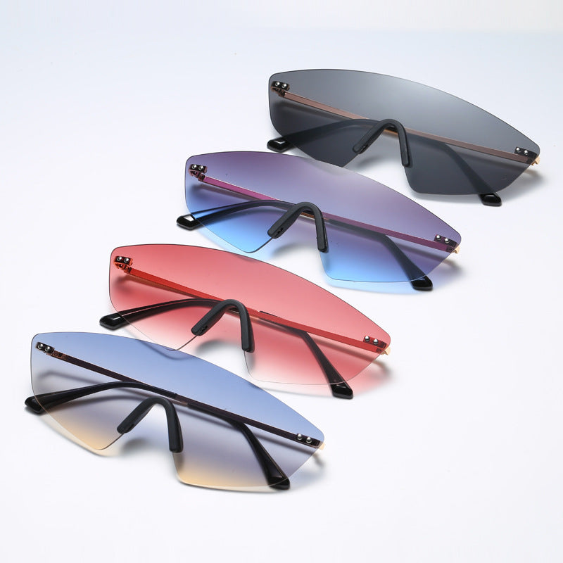 Retro Street Gradient Frameless Sunglasses